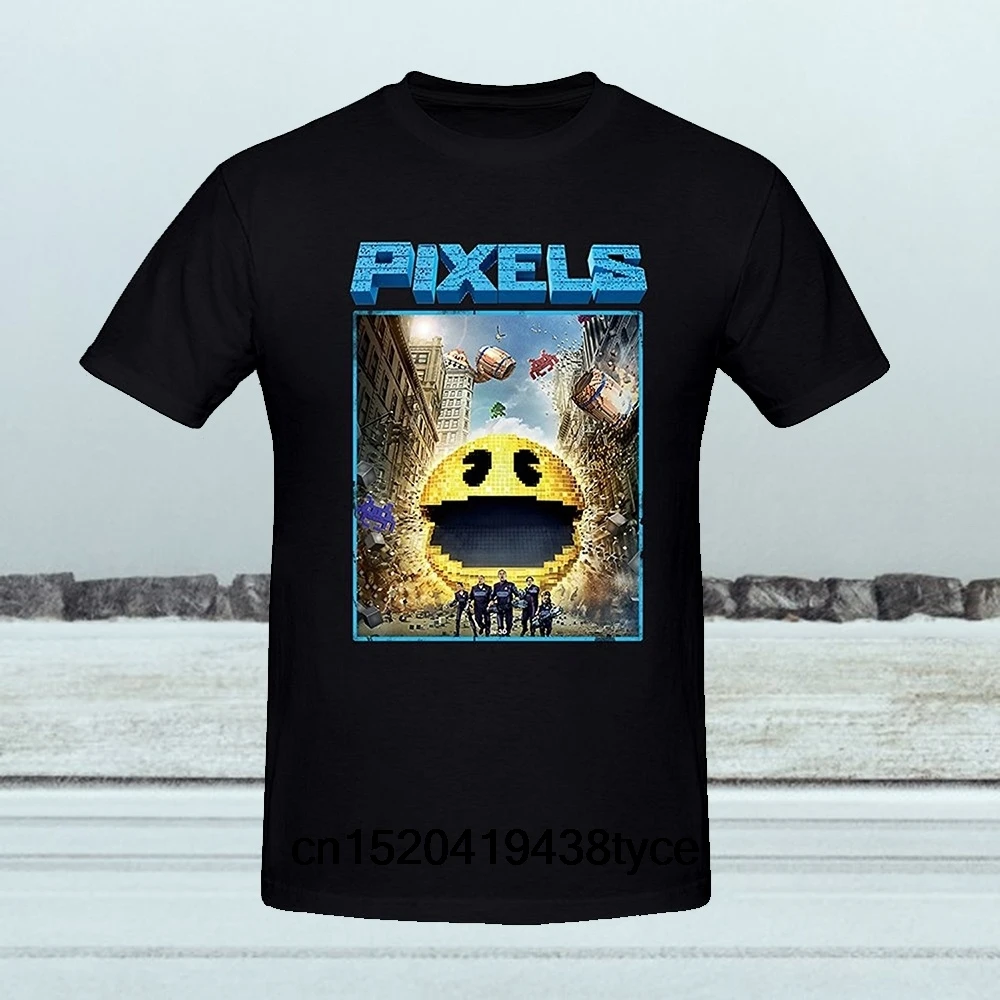 Мужская Беговая быстро фильм пиксели плакат футболка летние хлопковые топы с