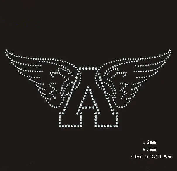 2 шт./лот с крыльями ангела и кристаллами|iron on crystal|crystal iron transfersdesign motif |