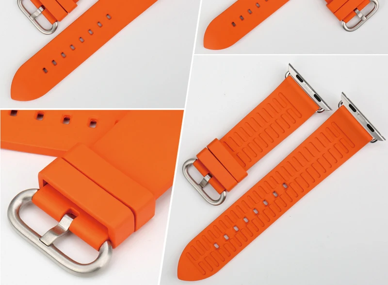 MAIKES модный красный резиновый ремешок для часов для Apple Watch Band 44 мм 40 мм iWatch все модели для Apple Watch 42 мм 38 мм серия 4 3 2 1