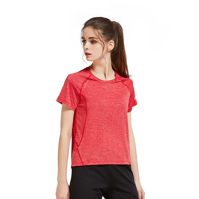Женская быстросохнущая футболка для фитнеса Спортивная с коротким рукавом