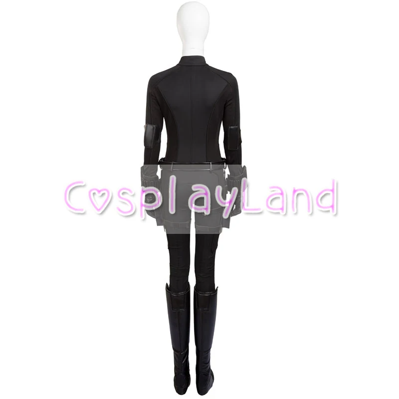 Мстители черный костюм вдовы Хэллоуин супергерой Черная Вдова Косплей кожаный