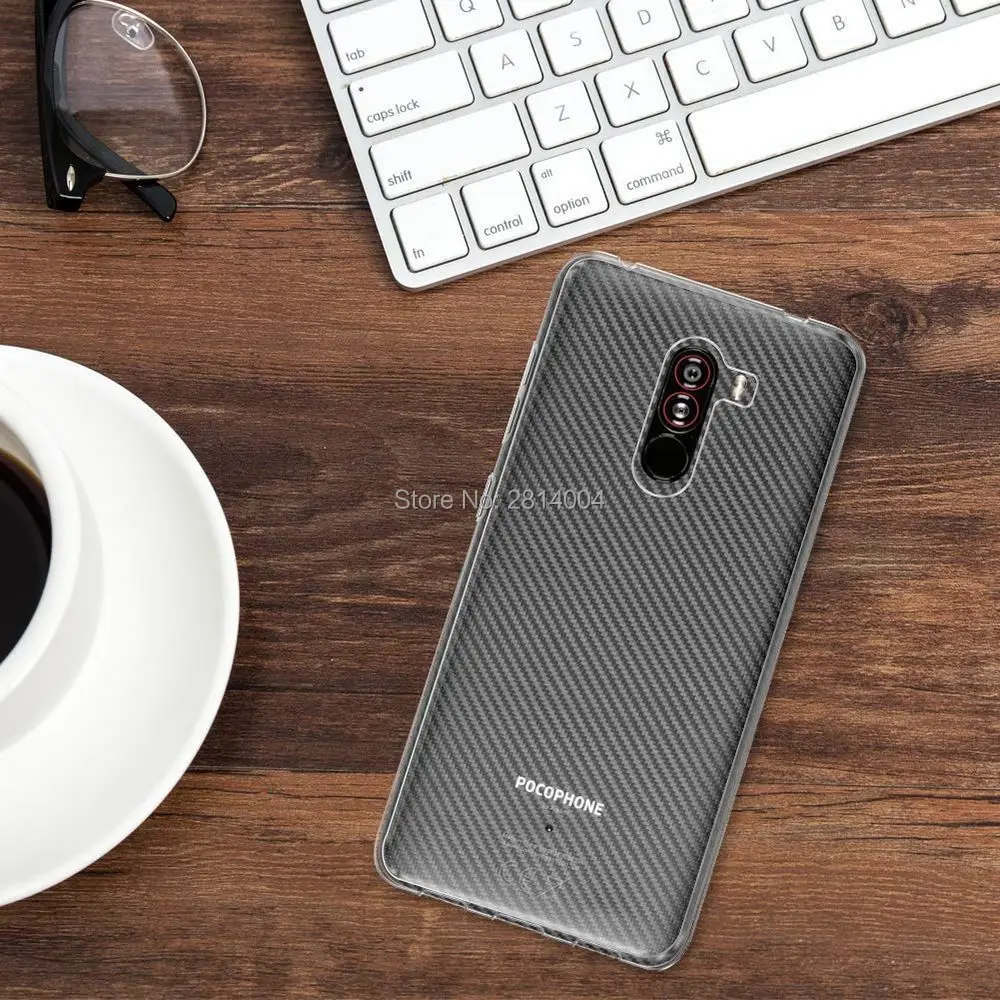 DSCACC Ultra Slim Crystal Clear Прозрачный мягкий ТПУ чехол Чехол Для Сяо mi Pocophone Поко красный