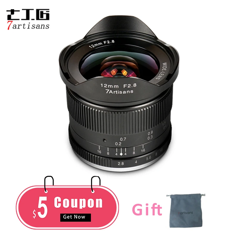 Объективы 7artisans 12 мм F2.8 ультра широкоугольный объектив с постоянным фокусным