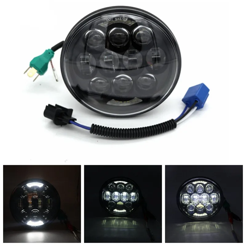 80W Style DOT 5-3/" 5,75 светодиодный фонарь для Yamaha V-Star XVS 650 950 для мотоцикла Bobber Кафе Racer 40 Вт 45 Вт 65 Вт 80 Вт фары - Цвет: 80W Style