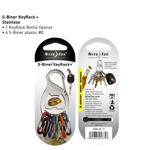 Niteize keychain bottle opener key chain distribution 6 8 buckle at the same time hanging multiple keys | Спорт и развлечения