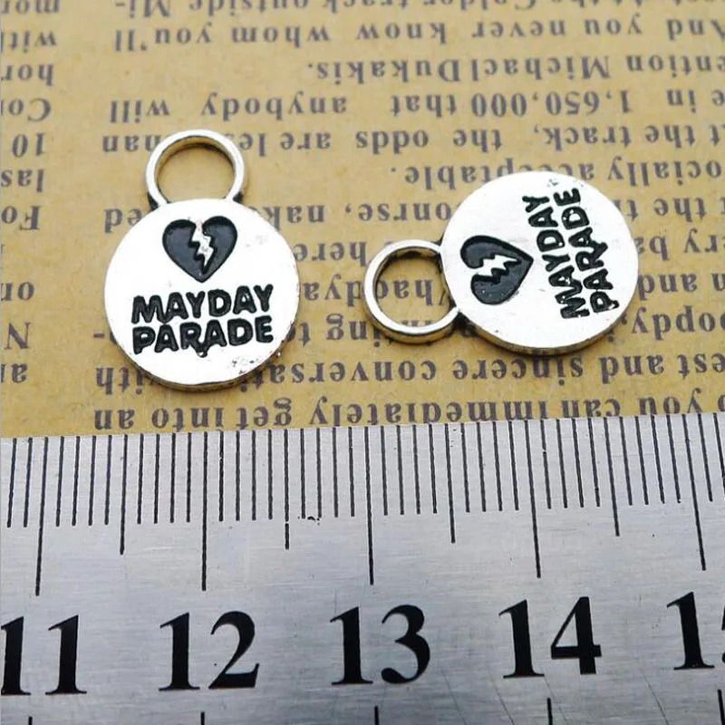 13x19mm Antique Silver Zinc Alloy Mayday Parade Charms Pendant Fit For Jewelry Making 50PCS/lot | Украшения и аксессуары