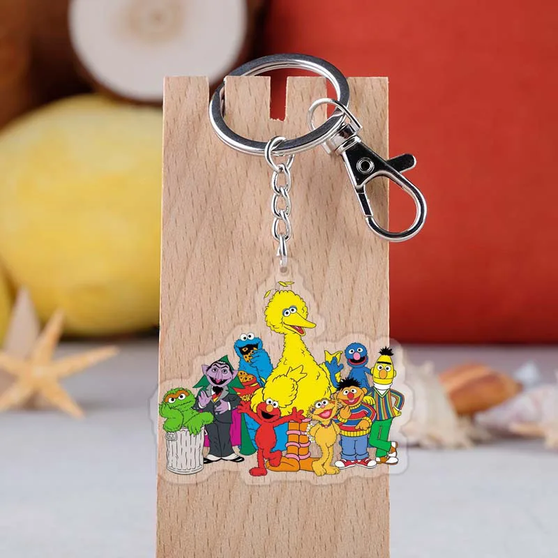Аниме Улица Сезам брелок мультфильм животных акриловая подвеска брелок