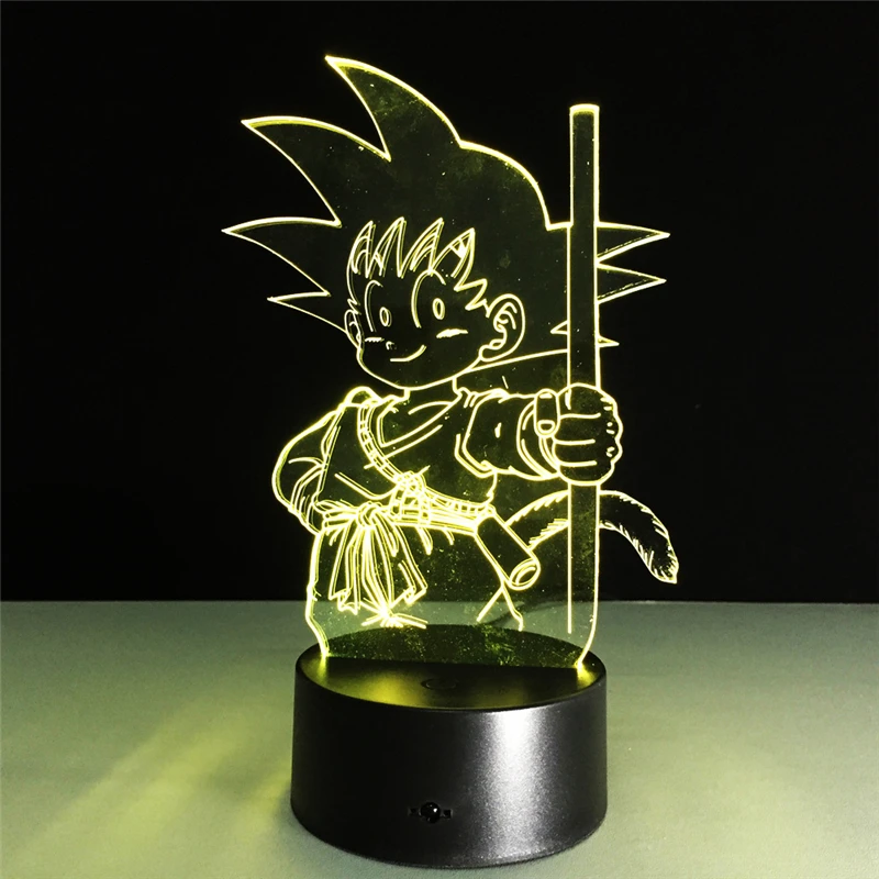 Новинка Аниме 3D иллюзия светильник 7 цветов лампа USB акриловая настольная