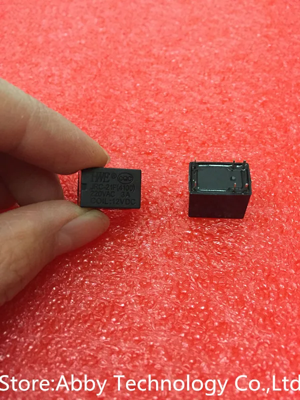 Бесплатная доставка 100 шт Миниатюрный PCB релейный JRC 21F 4100 DC 12V 6 Pins 3A|miniature pcb relay|pcb