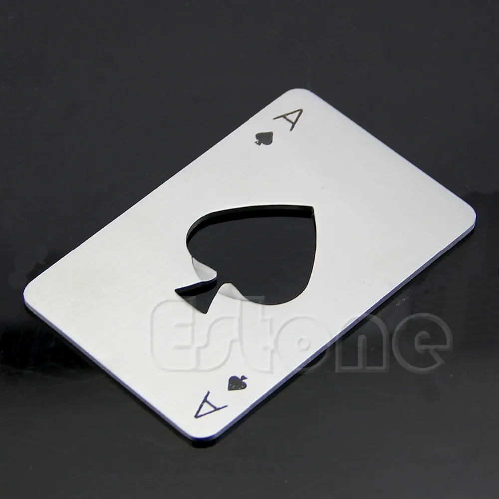 Игральная карта открывалка для пива в бутылки с газированной содой подарок