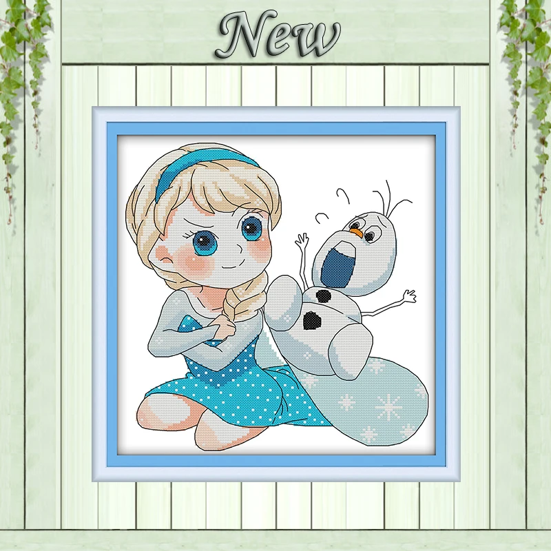 

Красивые узоры Lovely girl, рассчитаны на холст DMC 11CT 14CT Набор для вышивки крестиком Joy Sunday Китайская вышивка Набор для вышивки