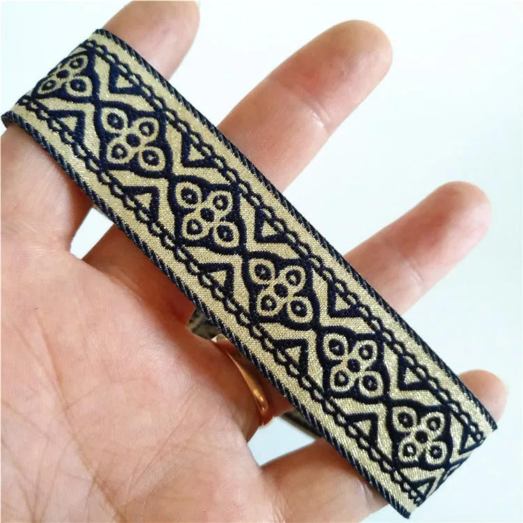 Золотистый и черный ленты Grosgrain в горошек мелкую клетку лента клетчатая