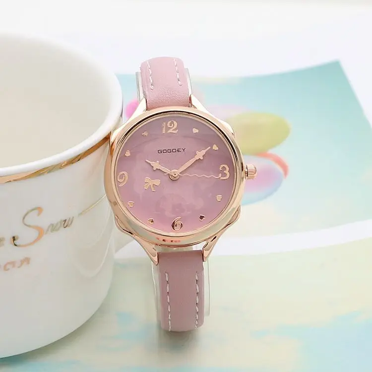 

Hot Sales Gogoey brand Thin Leather Watches Women Ladies Dress Quartz Wrist Watch Female Hour Clock GO165