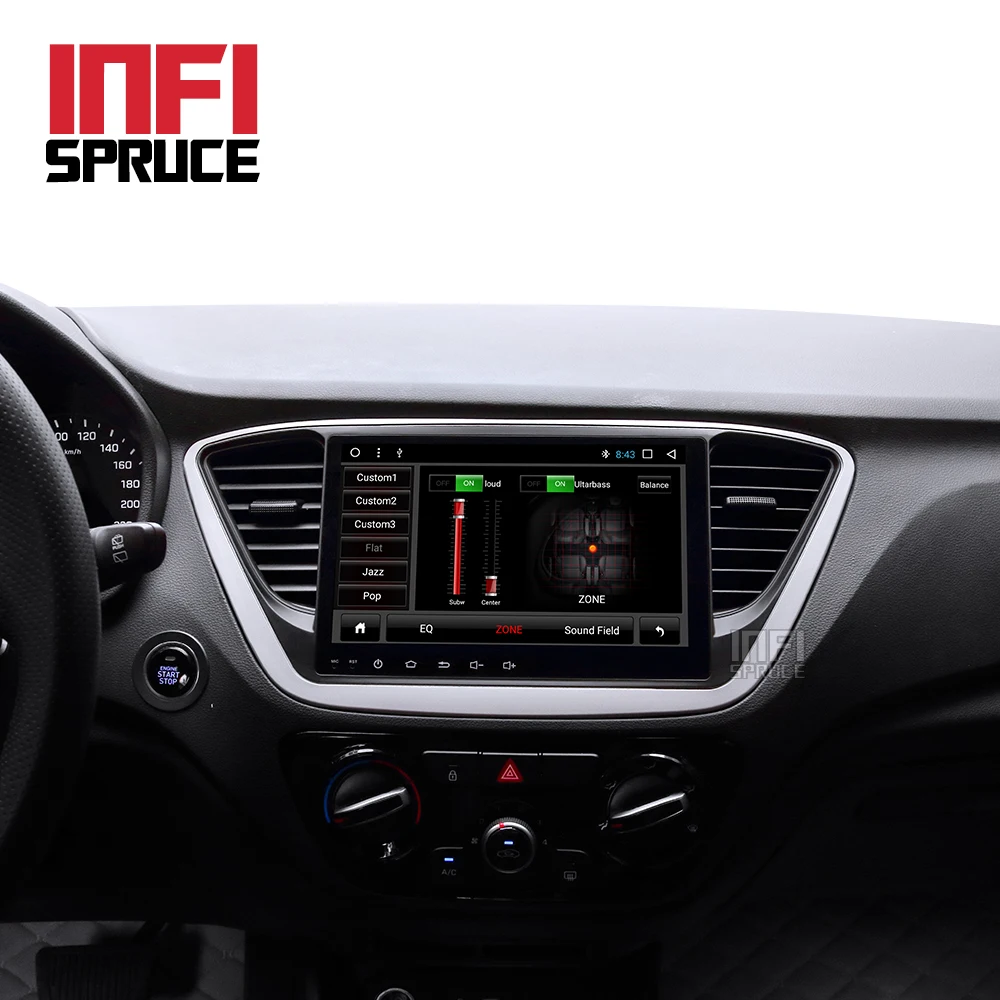 Infispruce автомобильный DVD gps для Hyundai Verna Solaris 2017 octa Core 9 &quotAndroid 8 1 ПК автомобиля Штатная
