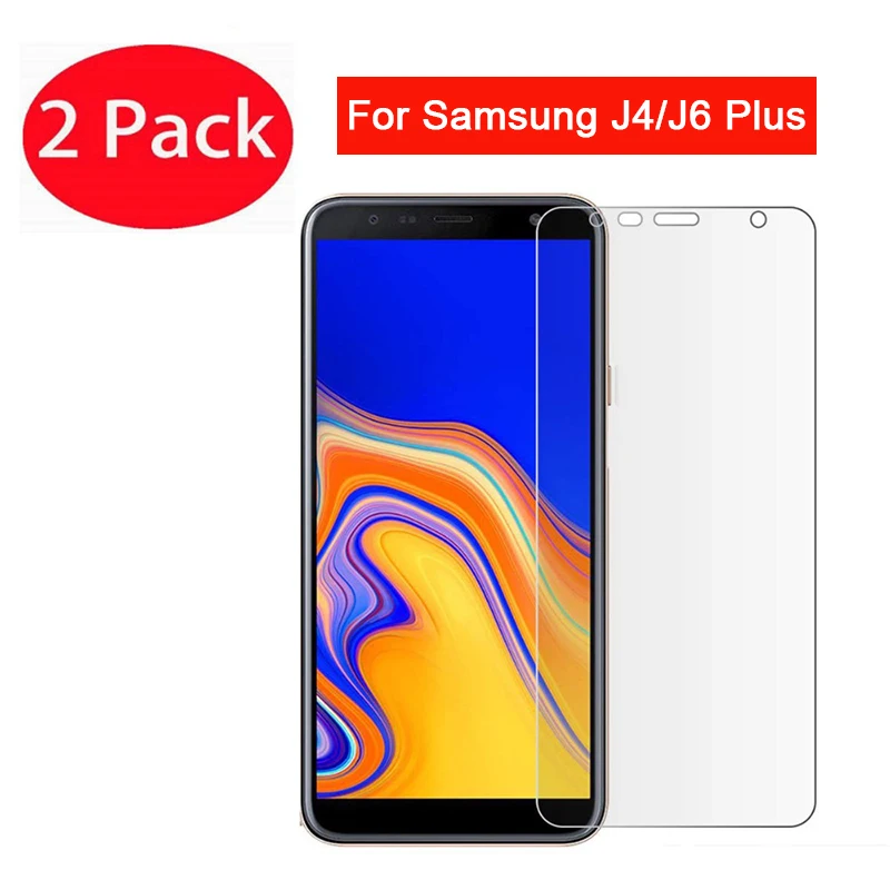 Защитное стекло закаленное для Samsung Galaxy j6 j4 plus 2 шт. | Мобильные телефоны и
