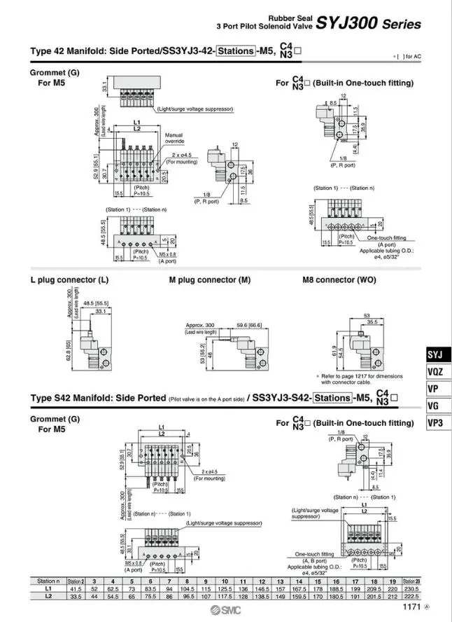SYJ512-5LZ-M5-F SYJ3242-5LZ SYJ3233-5LOZ SYJ314M-6LZD-M5 SYJ3233-5MZ-X126-Q детали пневматики SMC электромагнитный клапан ycv серии