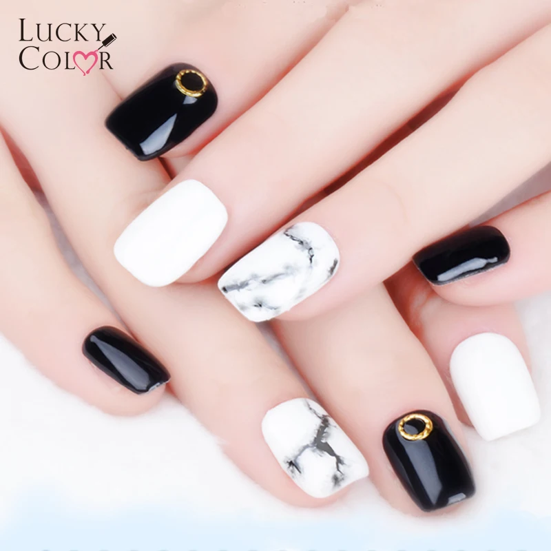 Лак для ногтей lucky color чистый белый УФ-Гель-лак высококачественный LED Классический
