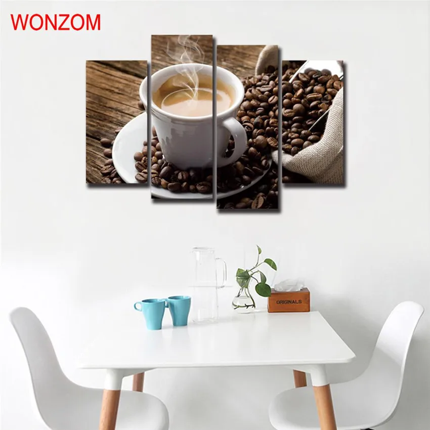 Холст кухня кофе фотографии Современная живопись на искусство Модульная картина