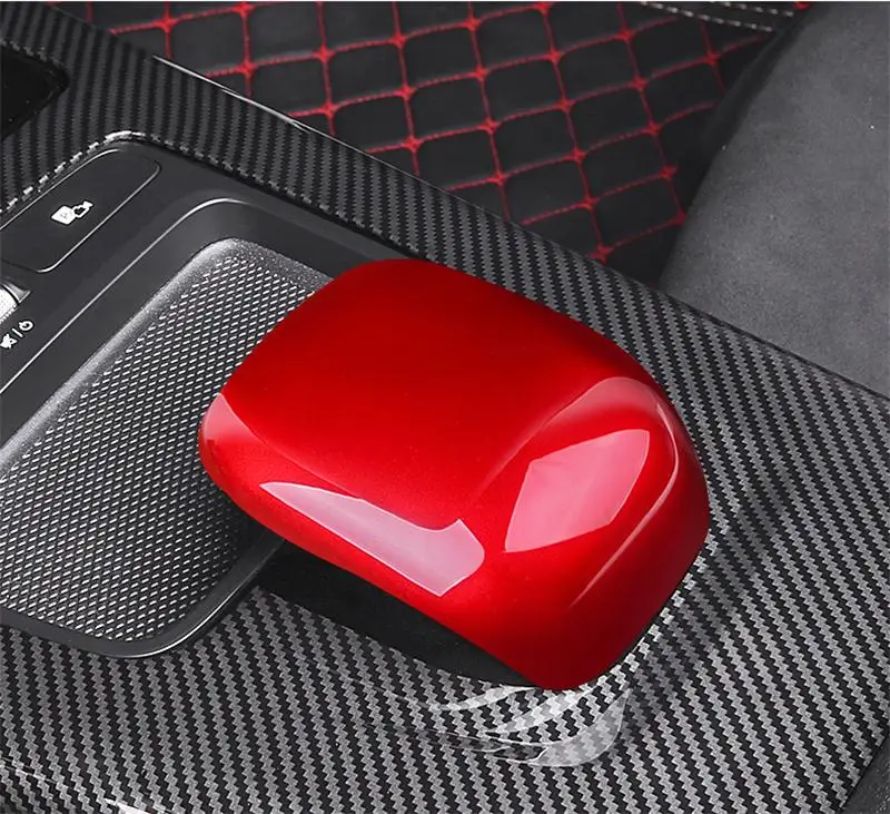 Red Автомобильный Стайлинг для Mercedes Benz A класс A180 A200 Автоматическая скорость переключения передач глава углеродного волокна крышки наклейки, автоаксессуары - Название цвета: Red