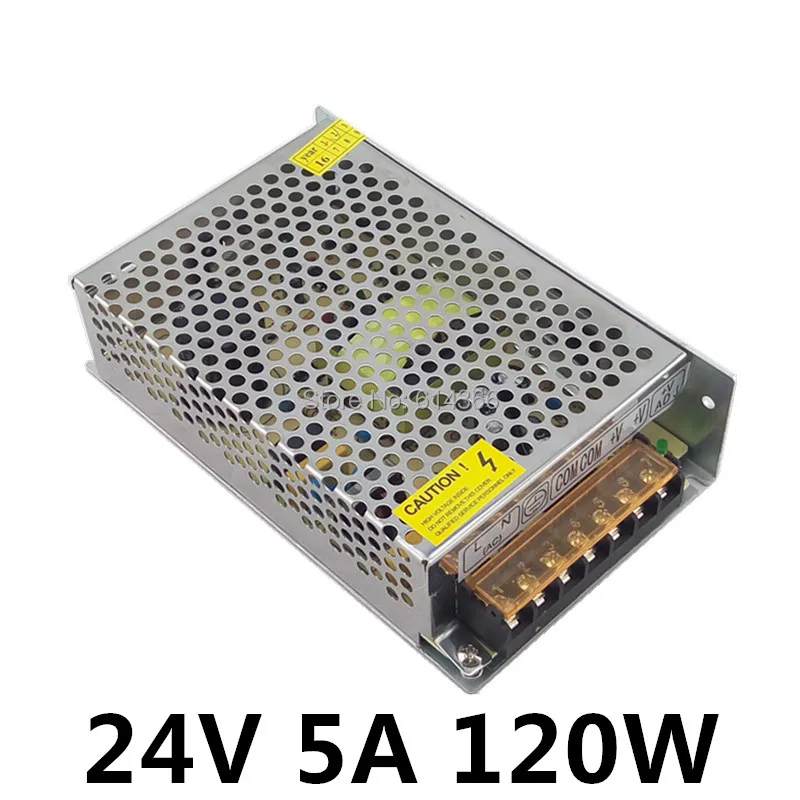 

Best quality 24V 5A 120W Switching Power Supply Driver for LED Strip AC 100-240V Input to DC 24V