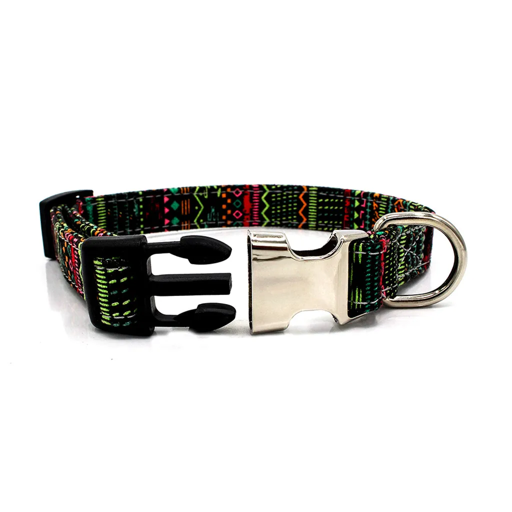 C Dog Collar Personalized Nylon Pet Dog Tag Collar Custom Puppy Cat Nameplate ID Collars Adjustable For Medium Large Dogs Engraved - Цвет: C