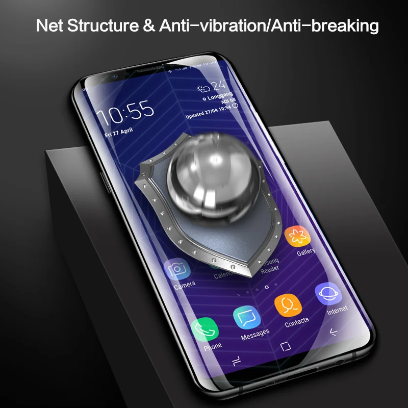 3D полное покрытие экрана протектор для Samsung Galaxy S8 S9 Plus S7 S6 Edge Защитная пленка (не