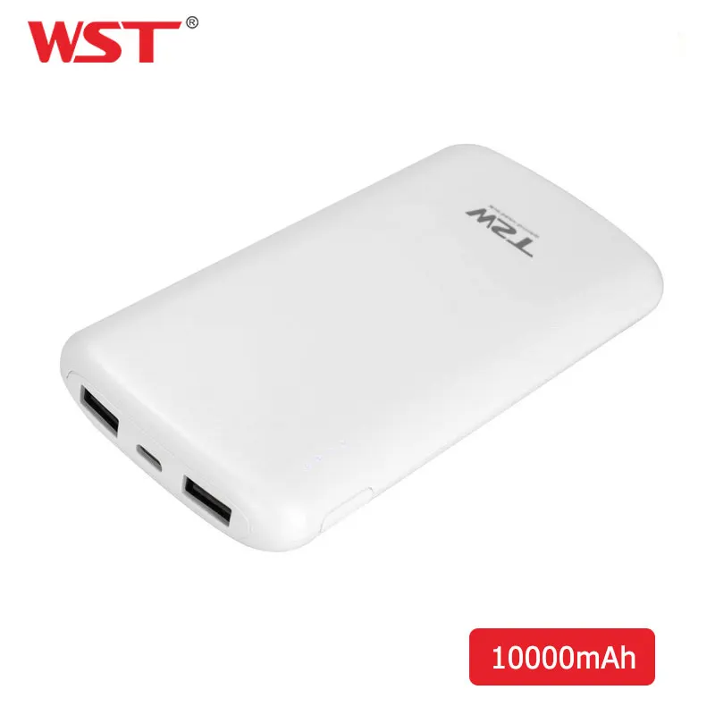Внешний аккумулятор WST с 2 USB-портами и светодиодной подсветкой 10000 мАч | Мобильные