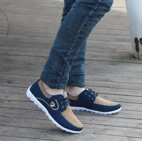 2018 new summer brand canvas casual men's flat shoes matching exercise men comfortable tenis boat size 39-46 | Обувь