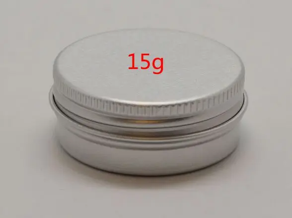 

Factory Price 1000pcs/lot 15ml Aluminum Lip Gloss Container 15g Lipstick Box Metal Jar Lip balm Cosmetic Packaging storage box