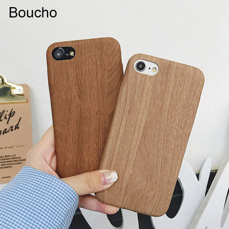 Винтажные Чехлы Boucho для телефонов с рисунком под дерево iphone 6s чехол Apple X 6 7 8 Plus