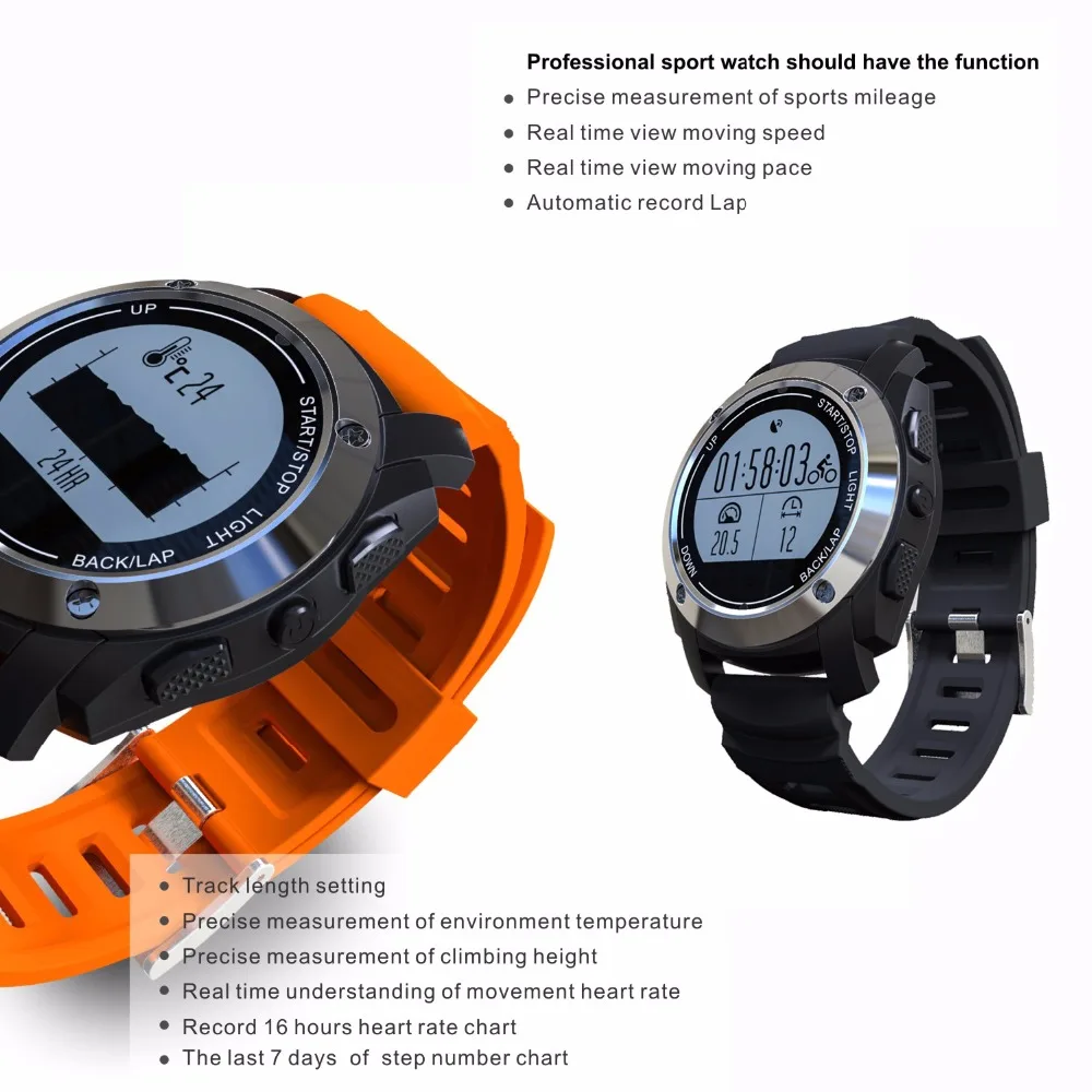 Умные часы S928 Поддержка G-датчик GPS Smart уведомления спортивный режим наручные