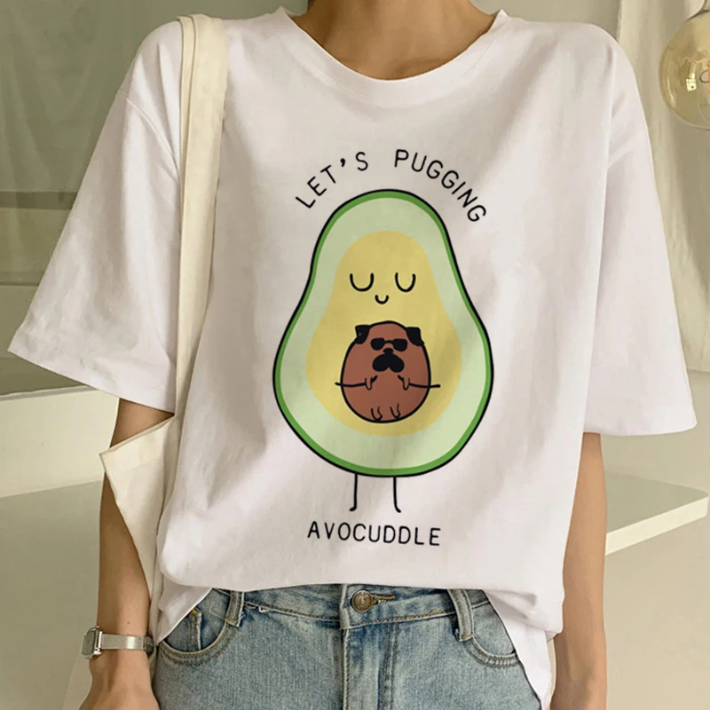 Новинка, футболка авокадо, веганская, женская, Harajuku Kawaii, футболка с коротким рукавом, Vogue, 90 s, корейский стиль, футболка, модный топ, футболки для женщин - Цвет: 3067