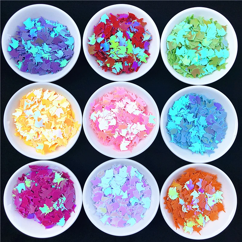

500Pcs/Lot Colorful Size 10mm Unicorn Shape Sequins Unicorn Horn Glitter Sequin Sewing Craft Garments Unicorn Accessories