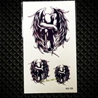 Временная тату-наклейка темного павшего ангела, демона для мужчин и женщин на руку, водостойкая поддельная татуировка на ногу, стикер для боди-арта, тату-стикер