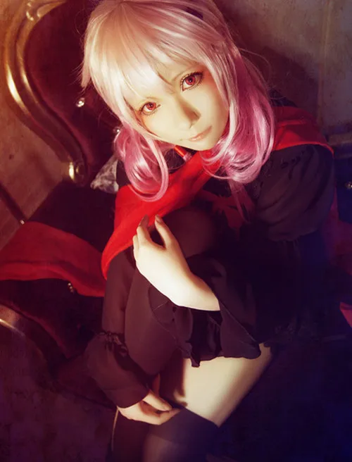 HOT Sell!Anime Yuzuriha Inori Cosplay Costume Fashion Black Full Set Dress+Scarf Halloween Suit For Women Outfit New | Тематическая