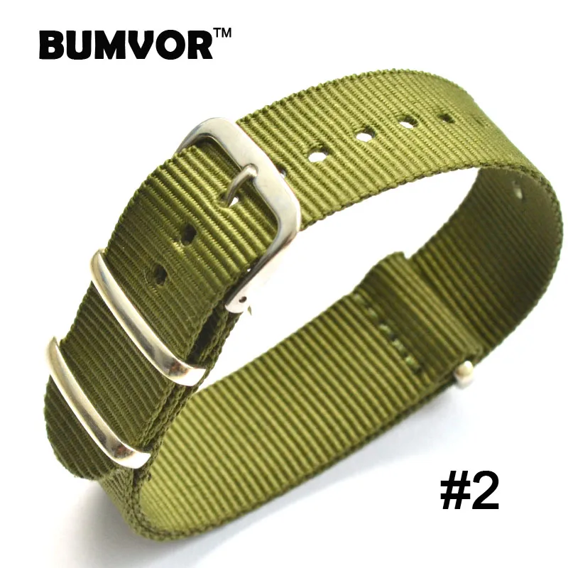 Классические часы 20 мм крепкий браслет темно зеленый военный армейский