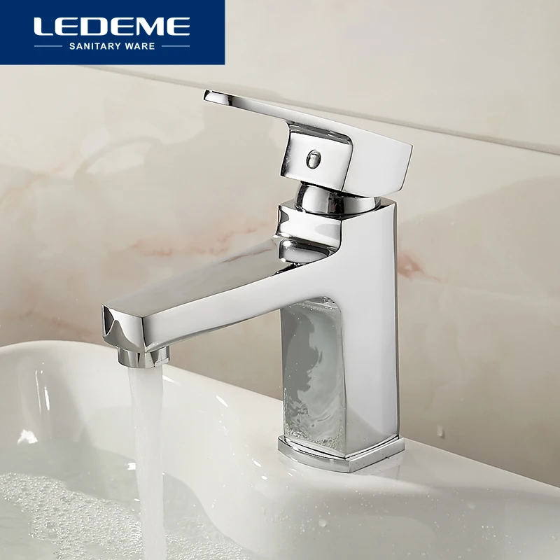 LEDEME Смеситель для умывальника латунь Цвет: хром L1030|basin faucet|waterfall faucetbathroom faucet |