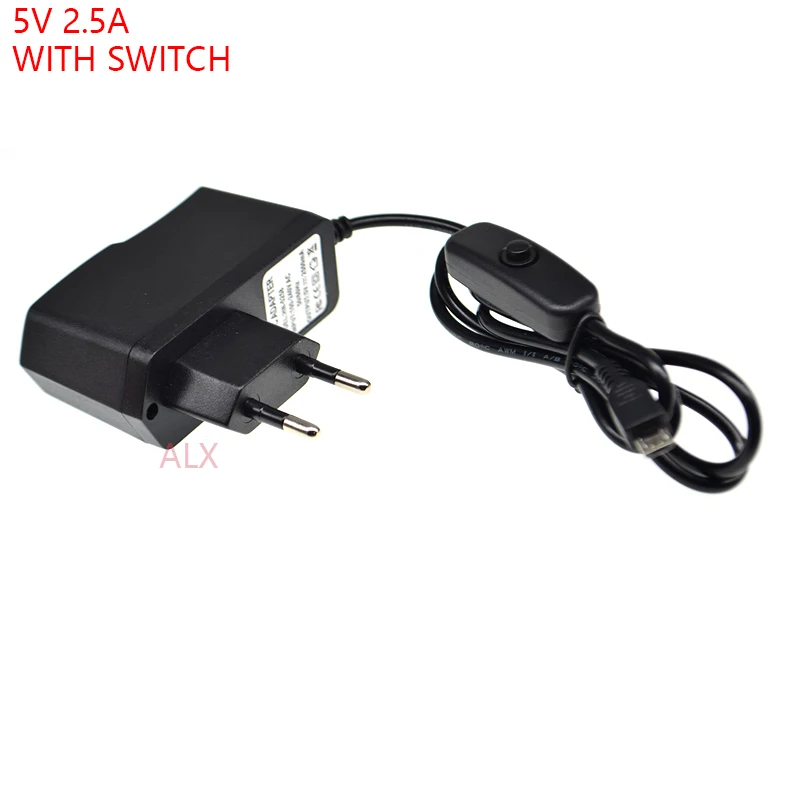 Блок питания адаптер MICRO USB 5 в 2 А В а постоянного тока с кнопкой переключения