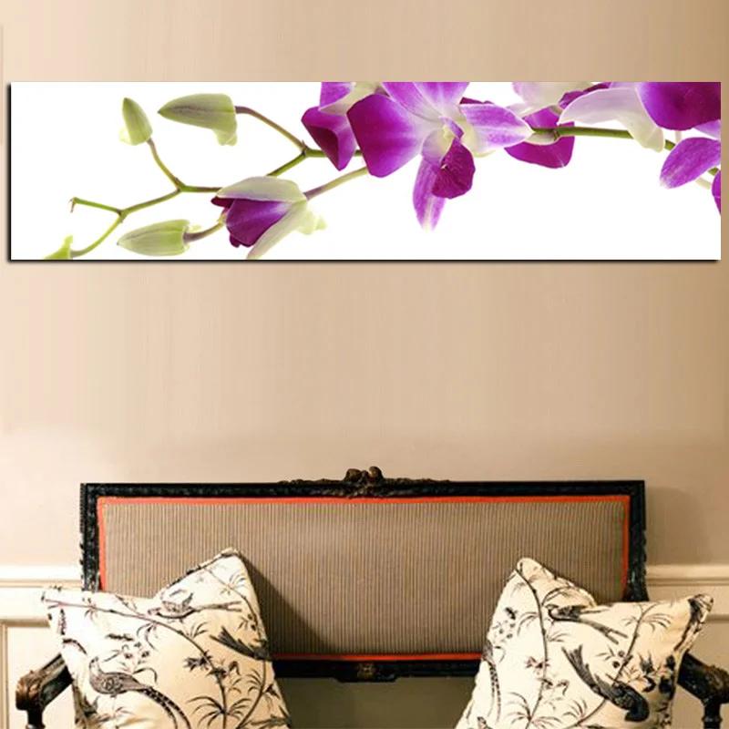 Картина маслом на холсте HD принт фиолетовая орхидея цветок постер Арт
