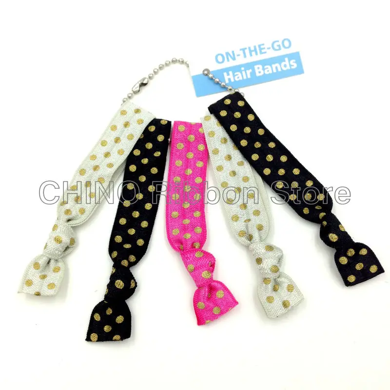 10 ярдов 5/8 &quotрозовое золото Фольга лошадь принт на голову эластичная повязка для