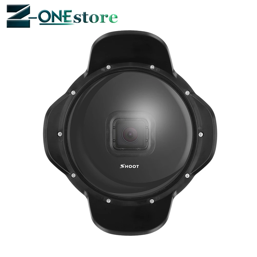 

SHOOT 6 inch Diving Dome Port For GoPro Camera Go Pro 7 6 5 Black Sports Cam With Waterproof Case Dome For Gopro 7 6 5 Accessory