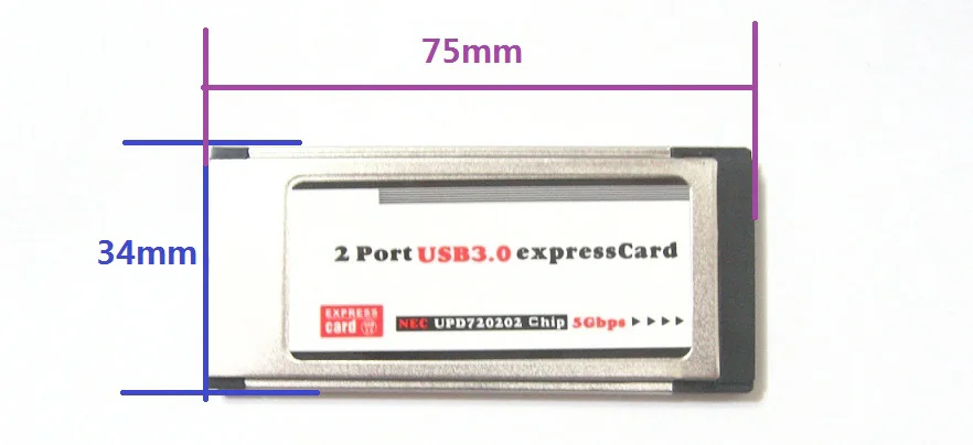 Высокоскоростной 2 портовый Скрытый внутри USB 3 0 USB3.0 адаптер для Expresscard Express Card
