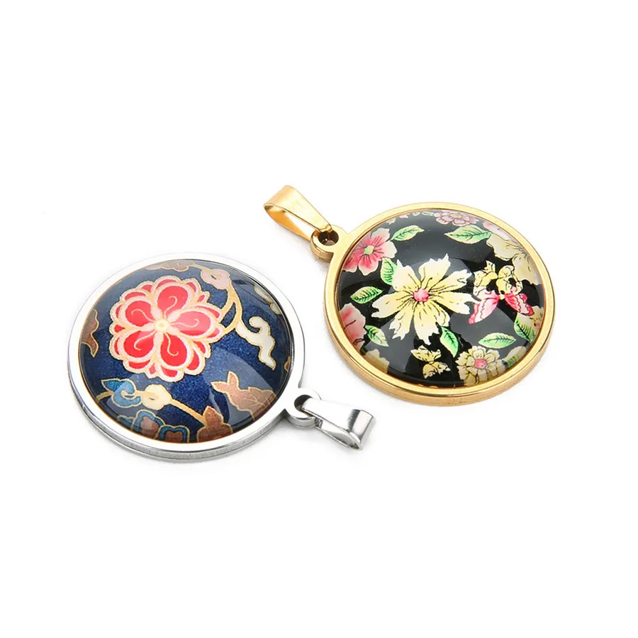 

Ckysee 20Pcs Vintage Flower 10/12/18/20/25mm Round Photo Glass Cabochon Handmade Cabochon Dome Flat Back For Diy Jewelry Making