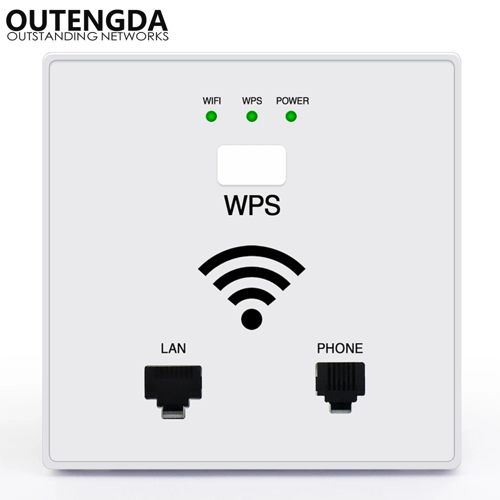 

300Mbps in Wall WiFi Access Point Wireless Socket AP for Hotel WiFi Project Support AC Management RJ45 RJ11 WPS Encryption