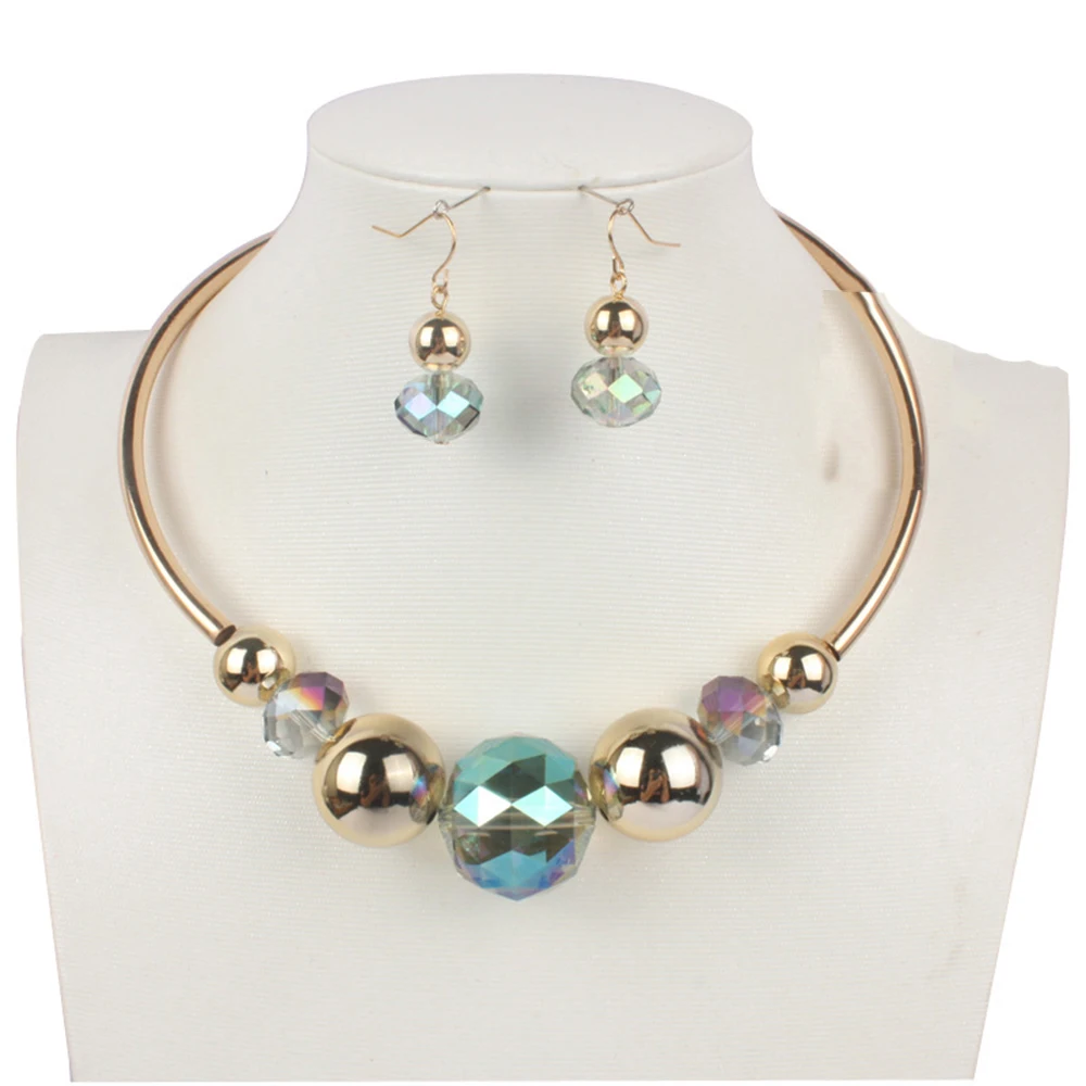 Женский ювелирный комплект из колье и серёг|crystal jewelry|elegant luxuryjewelry crystal |