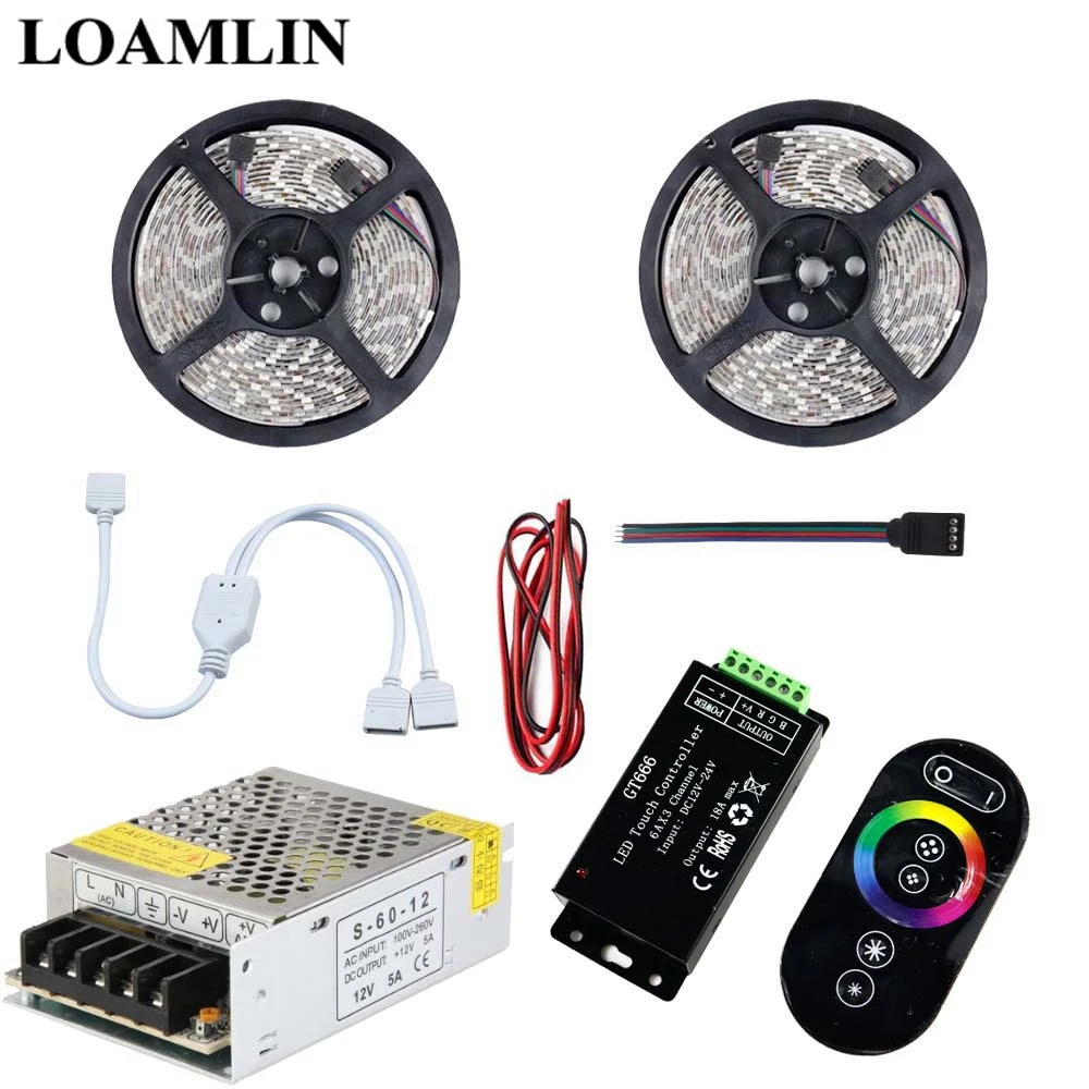 SMD2535/3528 RGB светодиодные гибкие полосы света с 18A RF беспроводной сенсорный