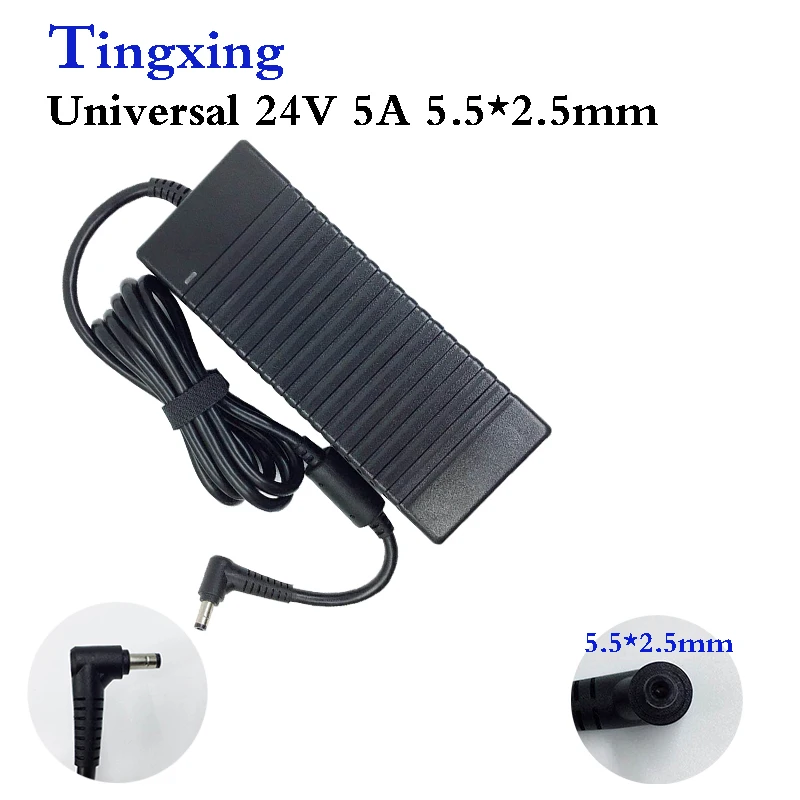 

24V 5A 5.5*2.5mm 120W Laptop AC Power Supply Adapter for LED Strip Security Camera TV Sound Box LED Strip Charger