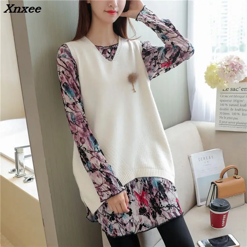 

Xnxee New Korean autumn two set 72 new women's sweater Xnxee