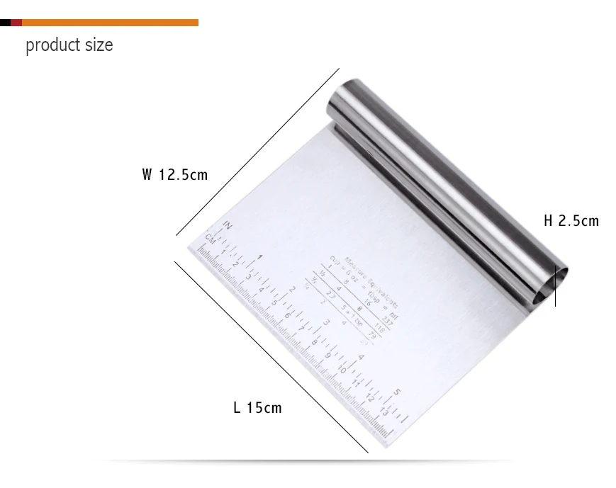 1 шт. скребок для пиццы из нержавеющей стали резак выпечки лопатки теста помадка