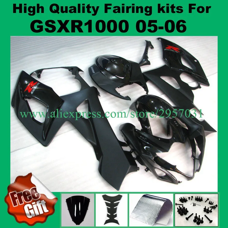 

9Gifts, Injection fairings fit for GSXR1000 05 06 GSX-R1000 2005 2006 SUZUKI K5 K6 ABS fairing kits BLACK